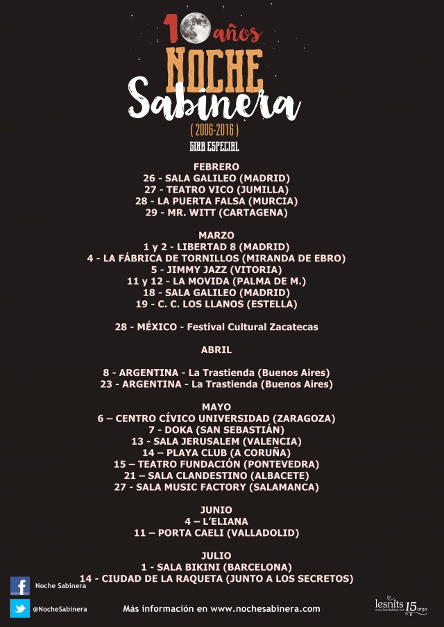 NOCHE SABINERA 2.0 - 2006 -2016 -FEBRERO 2016